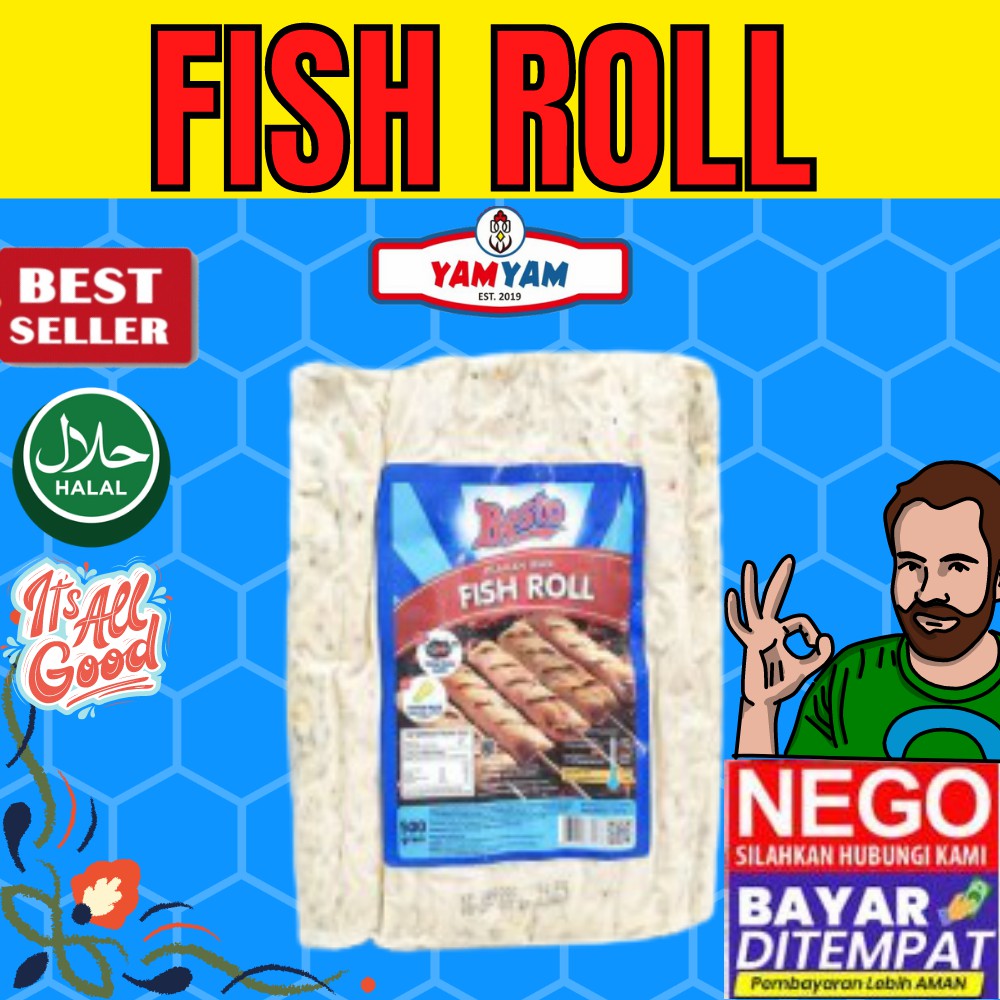 Jual Besto Fish Roll Olahan Ikan Seafoods 500gr 500 gram HALAL PREMIUM