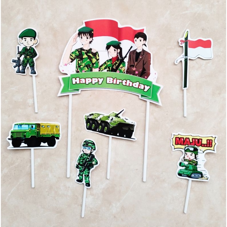 Kue Ulang Tahun Gambar Tentara Menghias Kue Ulang Tahun Topper Tentara