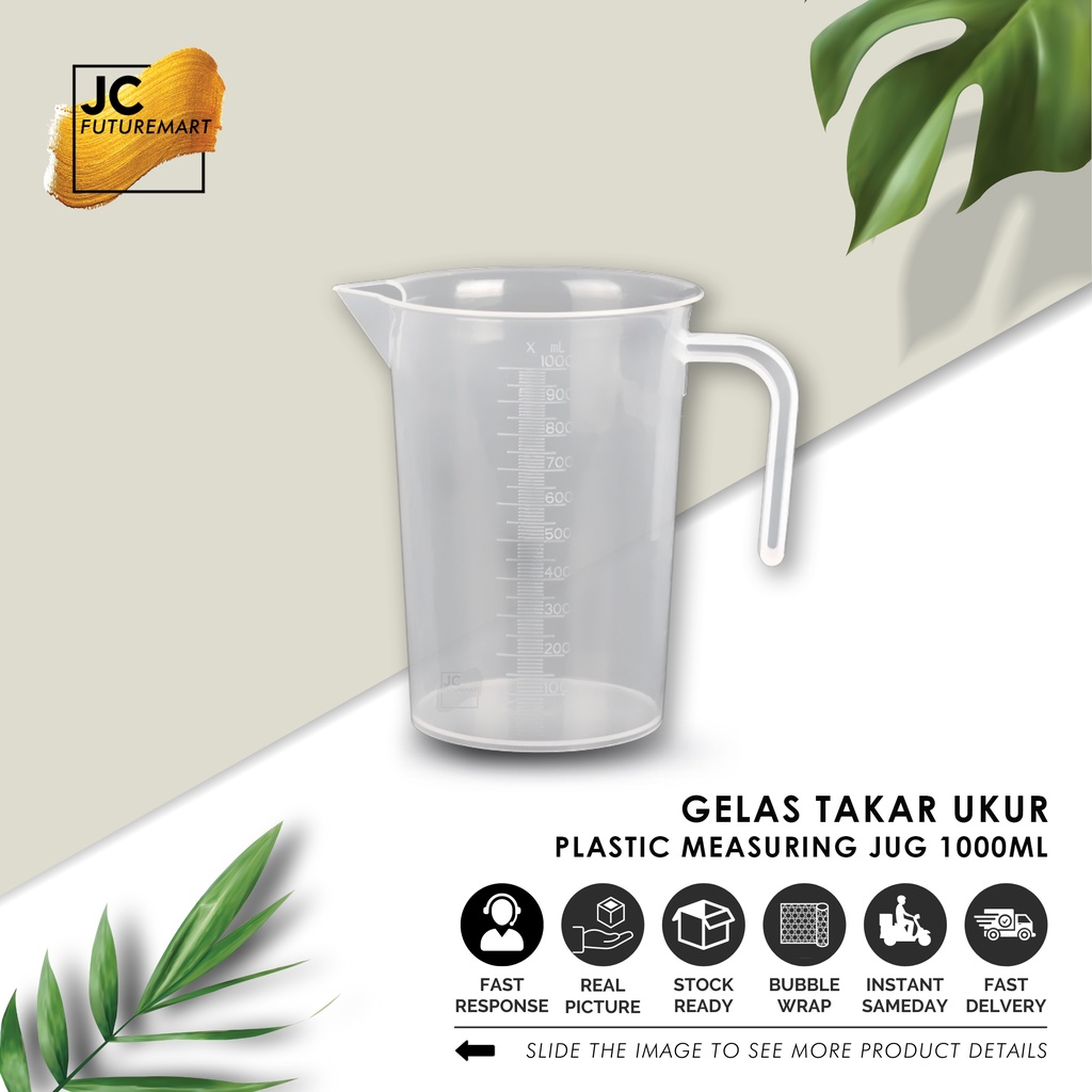 Jual Gelas Takar Ukur Plastik 1 Liter 1000 Ml Measuring Jug 1000ml Shopee Indonesia 8584