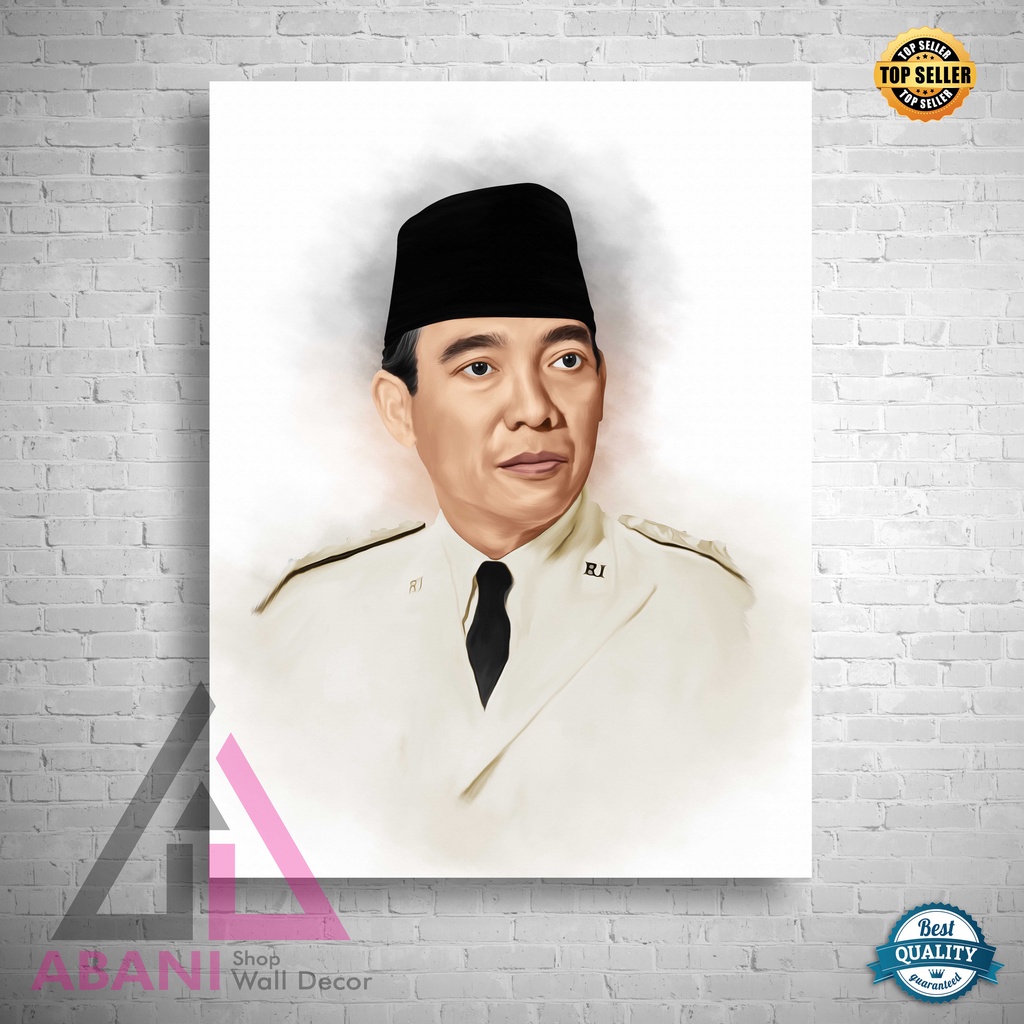 Jual Abani Shop Gambar Poster Foto Presiden IR Soekarno Lukisan Digital