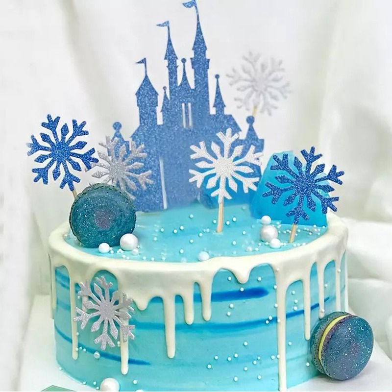 Jual Topper Snowflake Frozen 1Pc Bahan Paper Gliter | Shopee Indonesia