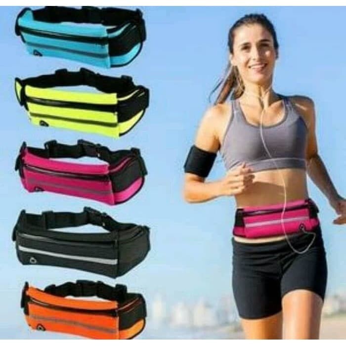 Jual Tas Jogging / ArmBand Pinggang HP Belt Waterproof pinggang ...