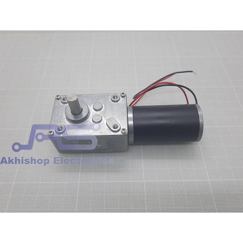 Worm Gear Motor 24V High Torsion Speed Reduce Electric Gearbox Motor Reversible Worm Gear Motor 8mm Axle(50RPM