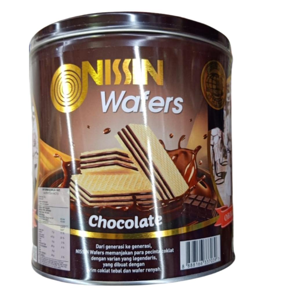 Jual Nissin Wafer Kaleng 600gr Coklat Makanan Biskuit Kue Chocolate