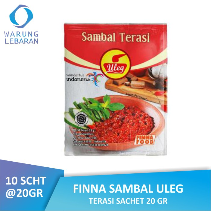 Jual Finna Sambal Uleg Terasi Sachet 10 X 21gr Shopee Indonesia