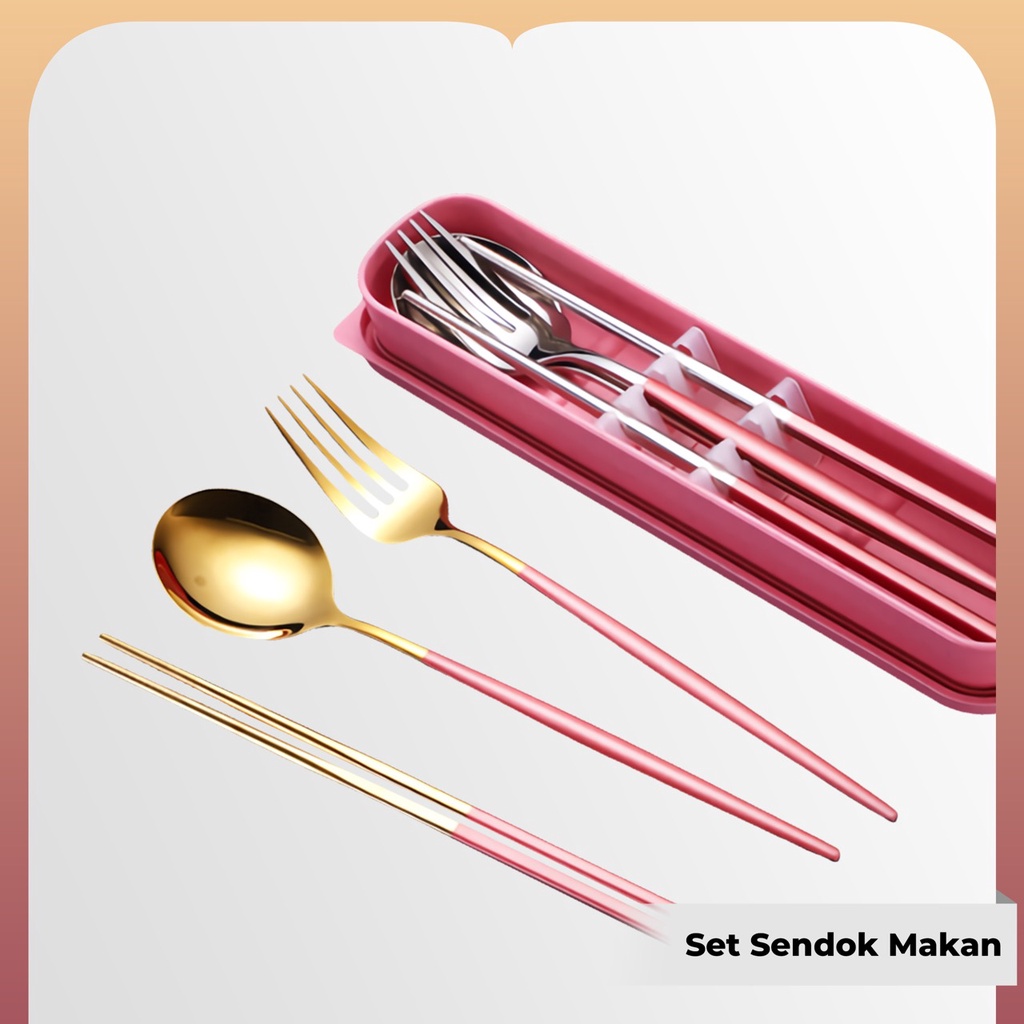 Jual set sendok stainless / set sendok korean/ set sendok makan ...