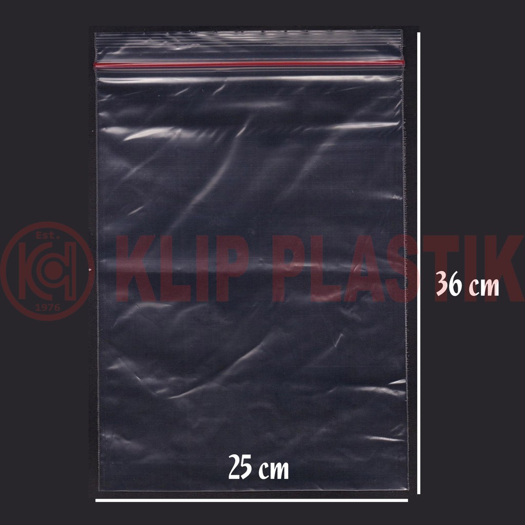 Jual Kantong Plastik Klip Bening Zipper Bag 36 X 25 Cm Zip Plscm 124 Shopee Indonesia 0789