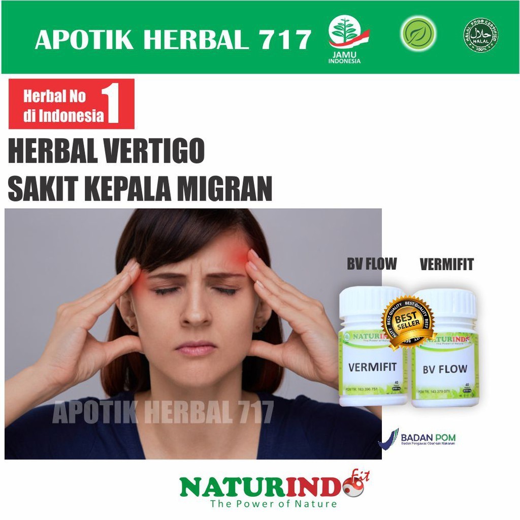 Jual Herbal Obat Vertigo Sakit Kepala Migrain Pusing Migren Sakit