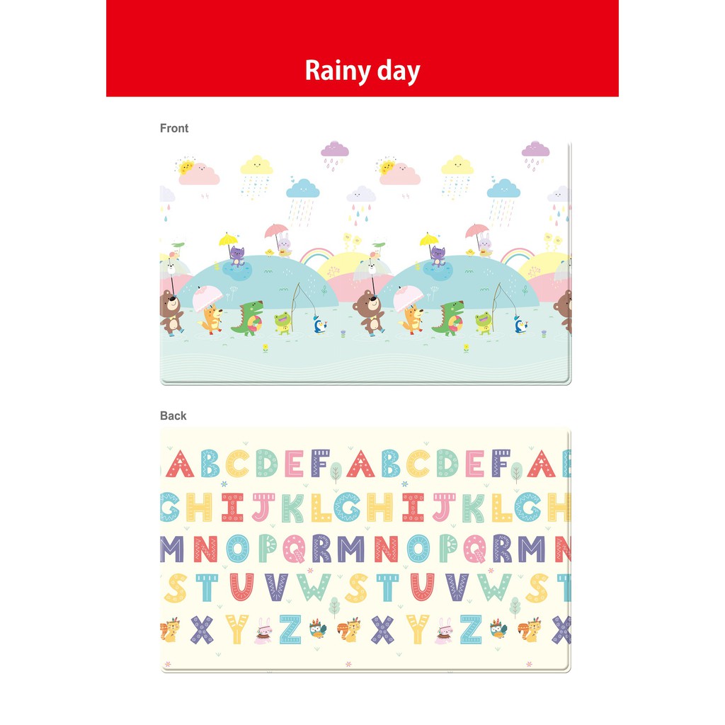 Jual DWINGULER playmat pvc korea / karpet anak, motif Rainy Day, size L