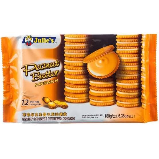 Jual Biskuit Julies rasa kacang / Julie's peanut butter/ Biscuit 180g