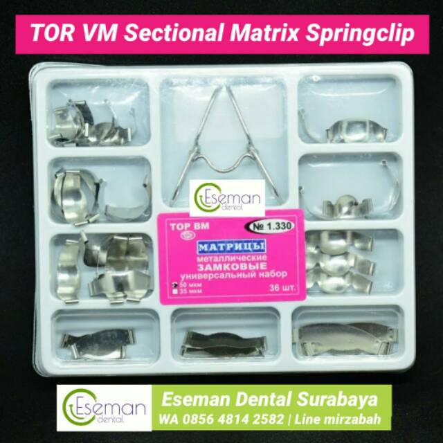 Jual Dental Matrix Springclip Sectional Saddle Seluloid Matriks Strip ...