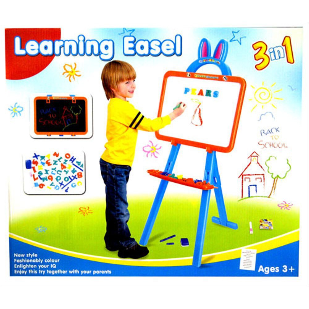 Jual EMY LEARNING EASEL PAPAN TULIS BIRU DAN PINK 2 SISI WHITEBOARD DAN ...
