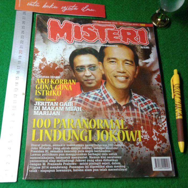 Jual Majalah Misteri edisi 100 Paranormal Lindungi Jokowi. Shopee