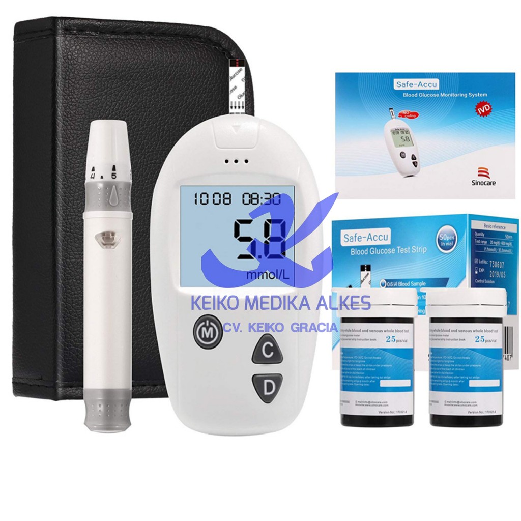 Jual Blood Sugar Monitor Safe Blood Glucose Diabetes Tester Glucometer ...