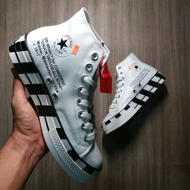 Harga off shop white x converse