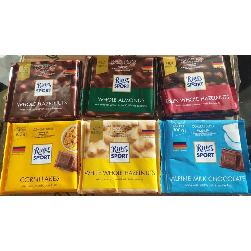Jual Ritter Sport Chocolate 100gr (Halal) | Shopee Indonesia