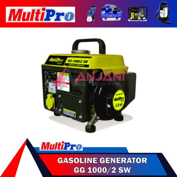 Jual MESIN GENSET LISTRIK BENSIN 2 TAK 750 WATT MULTIPRO GG-1000/2SW ...