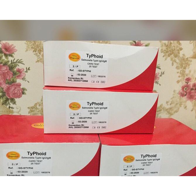 Jual DISKON Typoid Card/sanmonella igg/igm Glory tes widal isi 25 test ...