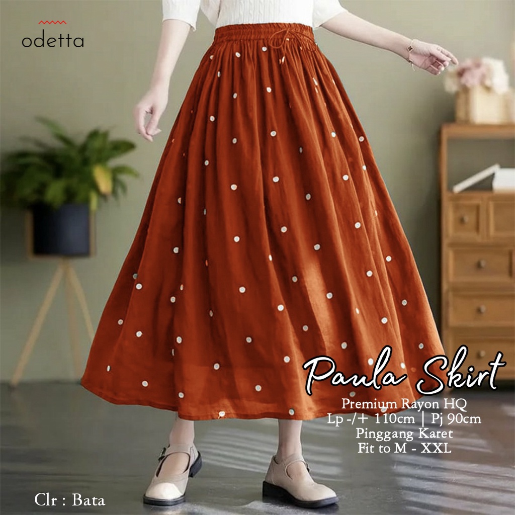 Jual Skirt Rok Wanita Kekinian Bahan Rayon PAULA Shopee Indonesia