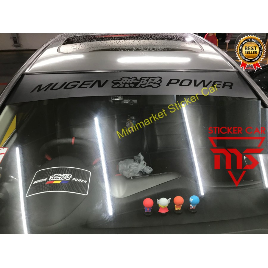 Jual Sticker Stiker Mobil Kaca Depan Mugen Power Blok Tulisan Bolong Shopee Indonesia