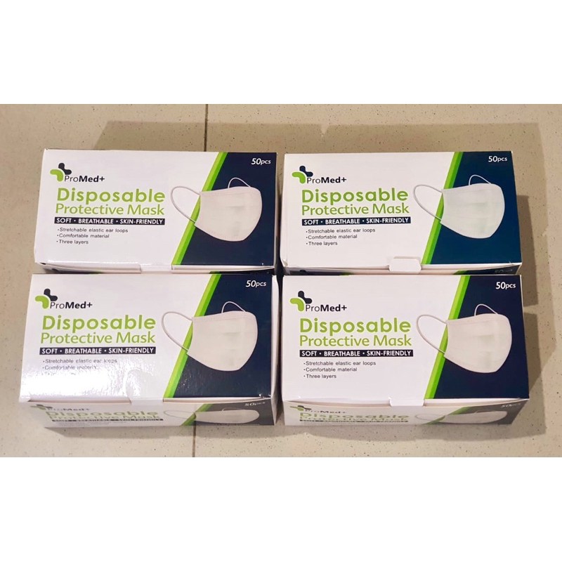 Jual PROMED 3 Ply Masker Disposable 50 Pcs | Shopee Indonesia