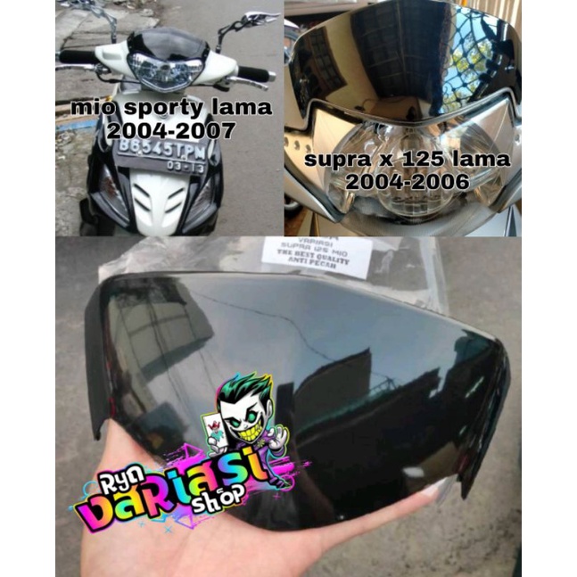Jual Visor supra x 125 old mio sporty visor batok lampu depan Shopee