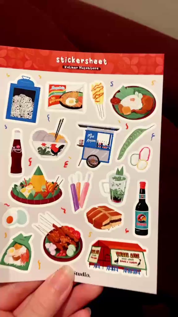 Jual Sticker Indonesian Food / Stiker Makanan indonesia | kerupuk ...