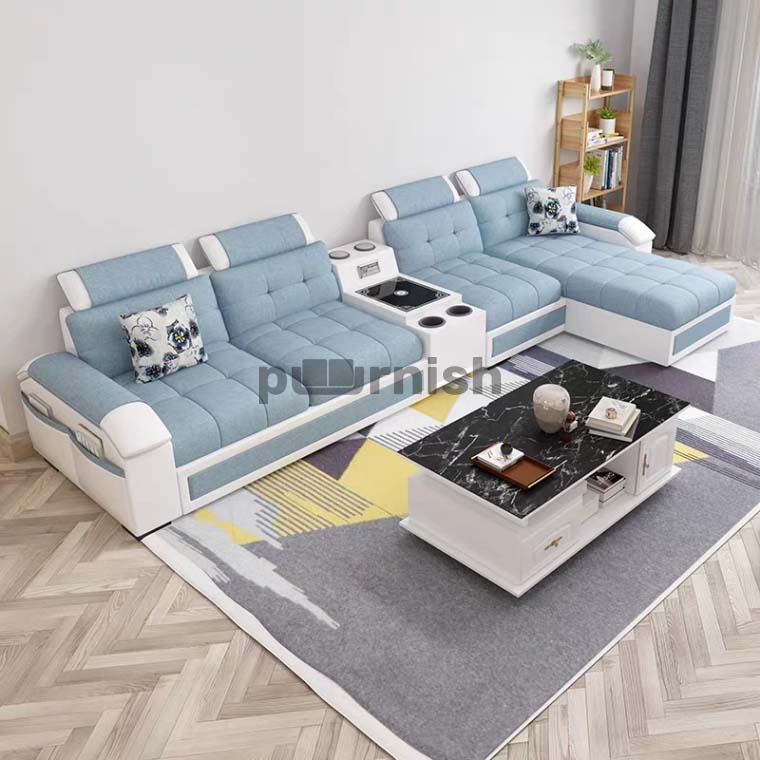 Jual Sofa Bed Kursi Ruang Tamu Minimalis Modern L Sudut 4 Seater | Shopee Indonesia