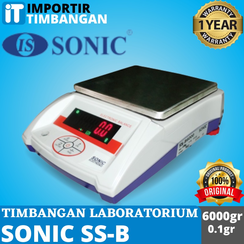 Jual Timbangan Digital Emas SSB 6kg x 0,1g timbangan lab SONIC SS-B ...