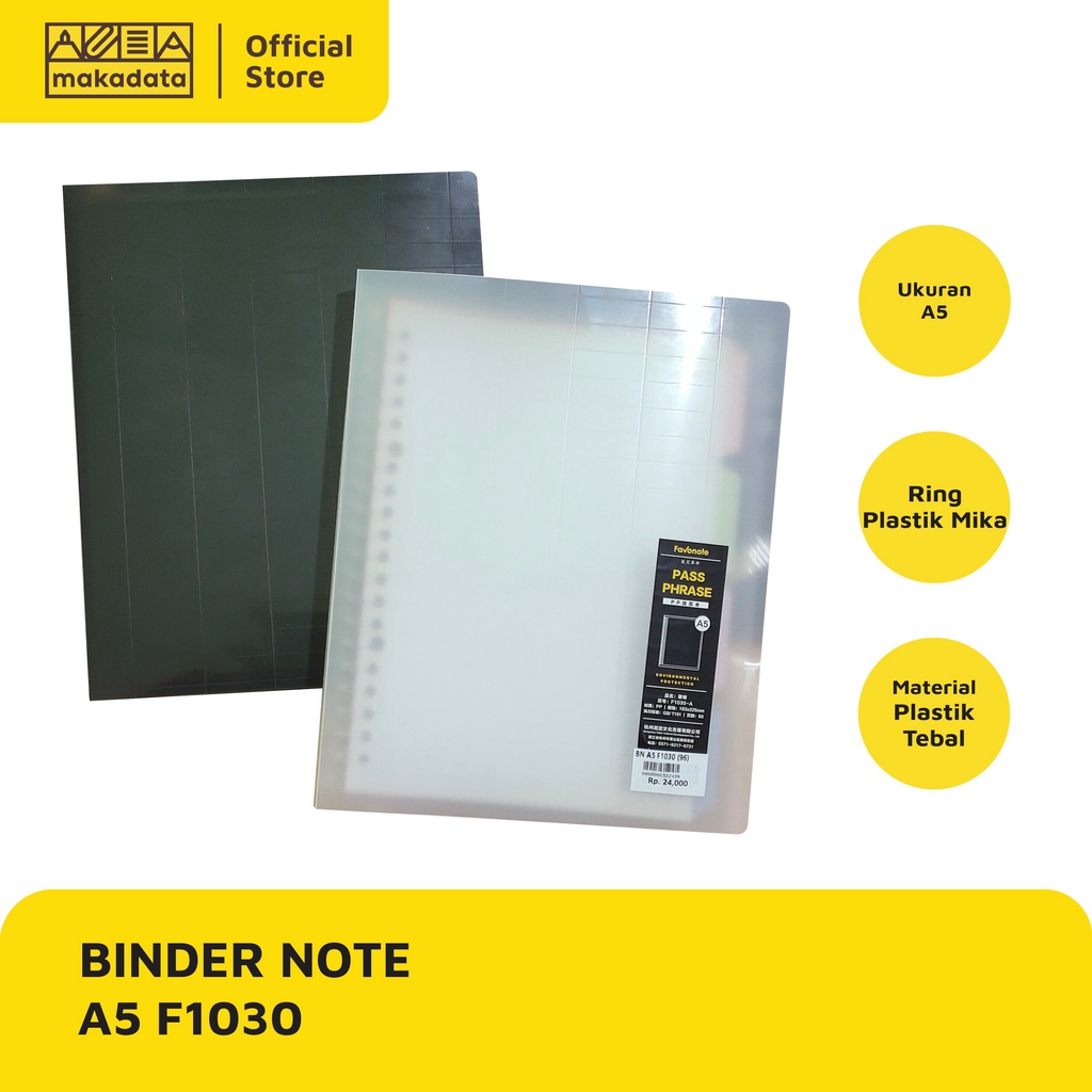 Jual BUKU BINDER NOTE A5 F1030 TRANSPARANT MOTIF (1 PCS) MURAH Shopee