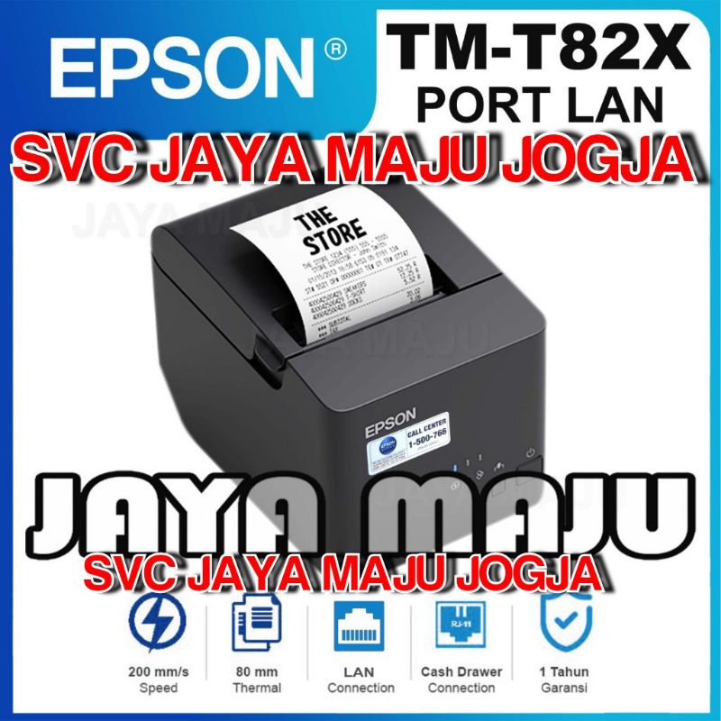 Jual EPSON TM T82 X - (442) LAN / ETHERNET / RJ45 - SPEED 200 MM/S ...