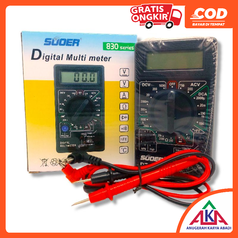 Jual SUOER DT 830D Digital Multimeter Buzzer Multitester Avometer
