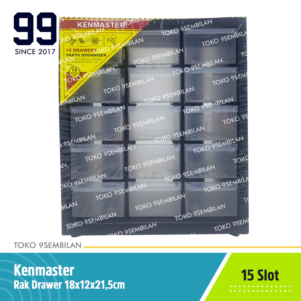Jual Kenmaster Rak Drawer Kotak Susun 15 Slot Part Organizer Laci ...