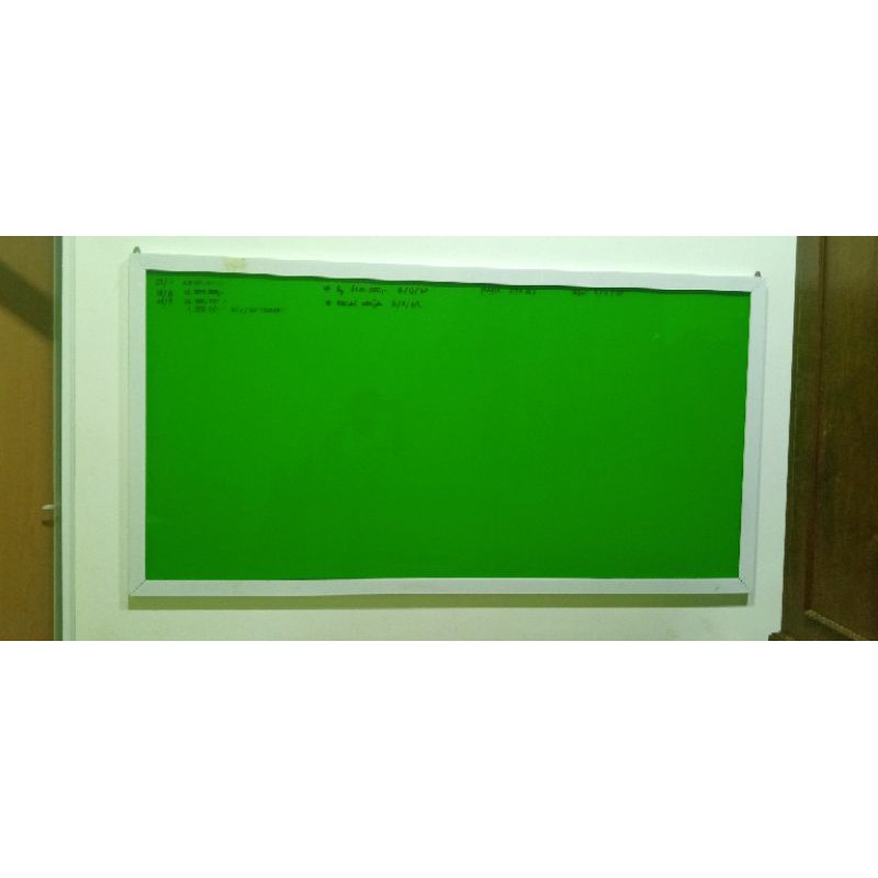 Jual papan tulis kaca warna hijau pakai frame aluminium/glassboard