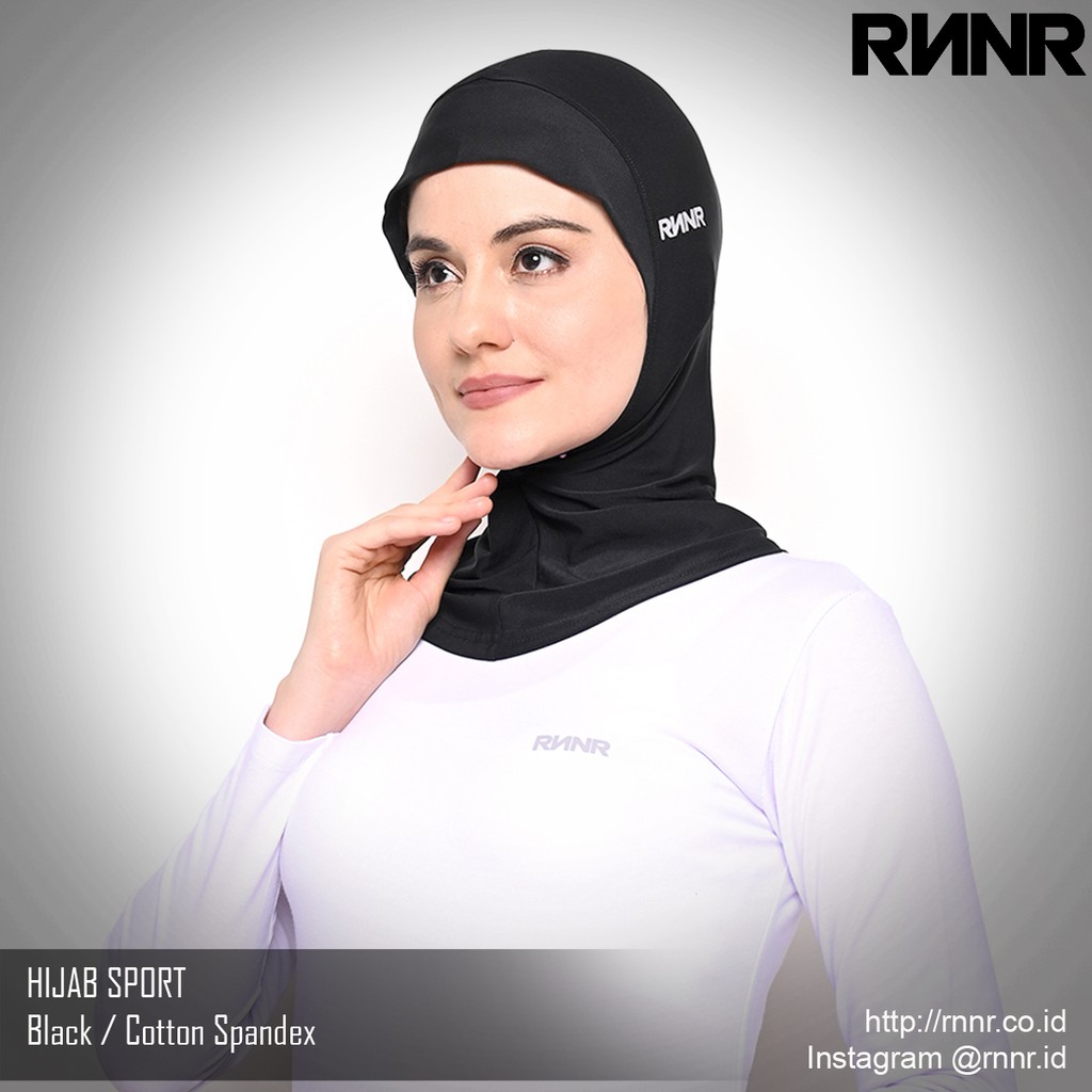 Jual Hijab Sport Jilbab Olahraga Instant Lari Sepeda Fitness Senam Kerudung Rnnr Nyaman Hitam 8395