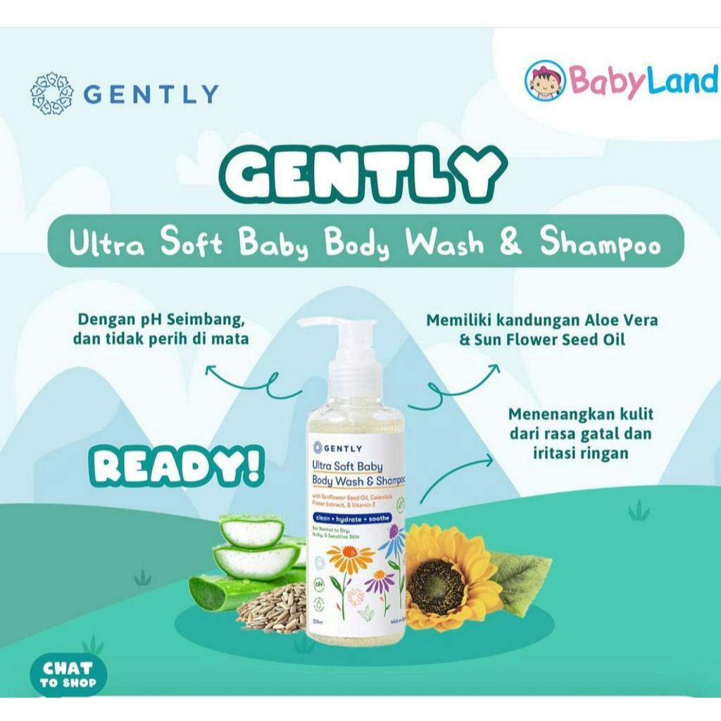 Jual Gently Ultra Soft Body Wash And Shampoo Sabun Pembersih Badan