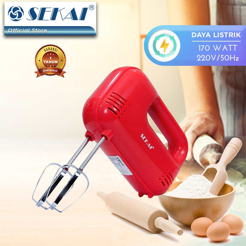 Jual Sekai MX-680H Hand Mixer Kue Roti Pengaduk Adonan Telur Tangan 170 ...