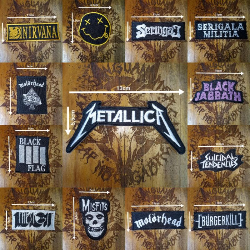 Jual PATCH EMBLEM PATCH BORDIR JAHIT BAND METAL/PUNK|BISA COD | Shopee ...