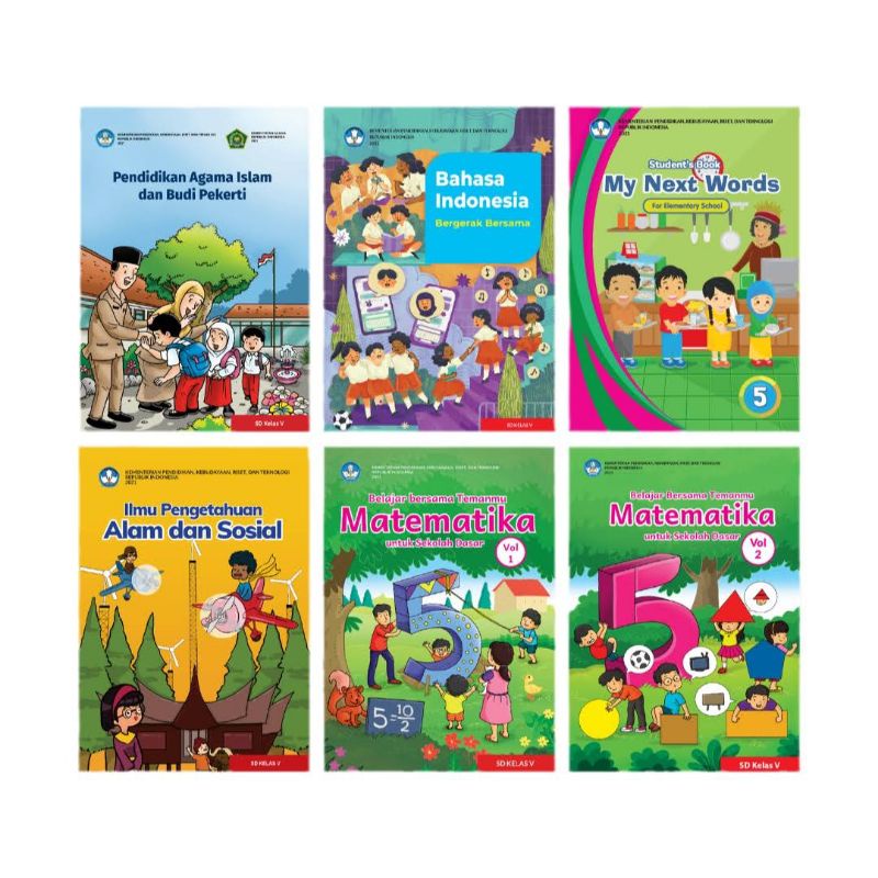 Jual Buku Paket SD - Kurikulum Merdeka - KELAS 5 - MTK - B INGGRIS - B ...