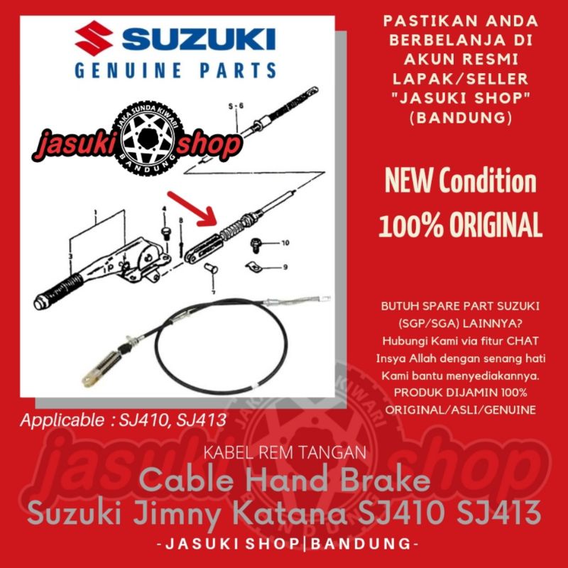 Jual Cable Kabel Tali Hand Brake Rem Tangan Suzuki Jimny Katana Sierra