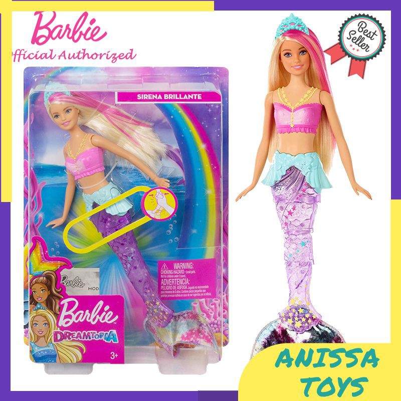 Jual Boneka Barbie Set Barbie GFL82 Dreamtopia Sparkle Mermaid Doll with Swimming Motion and Underwater Shopee Indonesia
