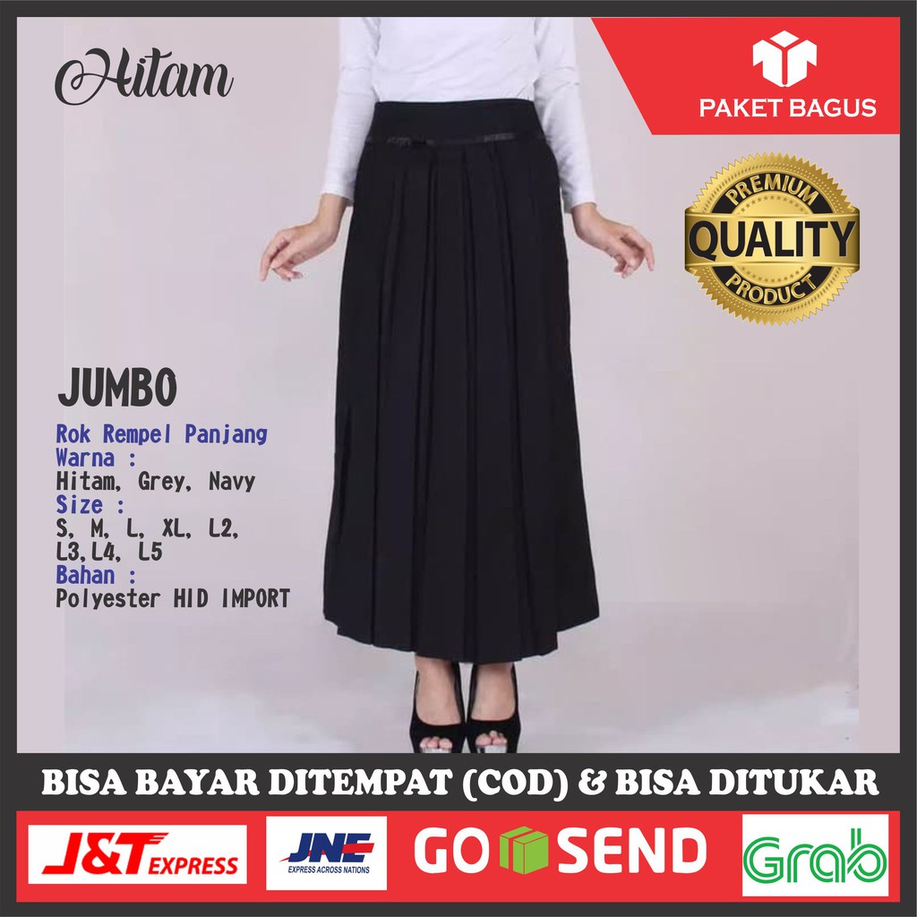 Jual COD Rok Rempel Wanita JUMBO Size 5XL 4XL 3XL 2XL XL L M S Rok ...