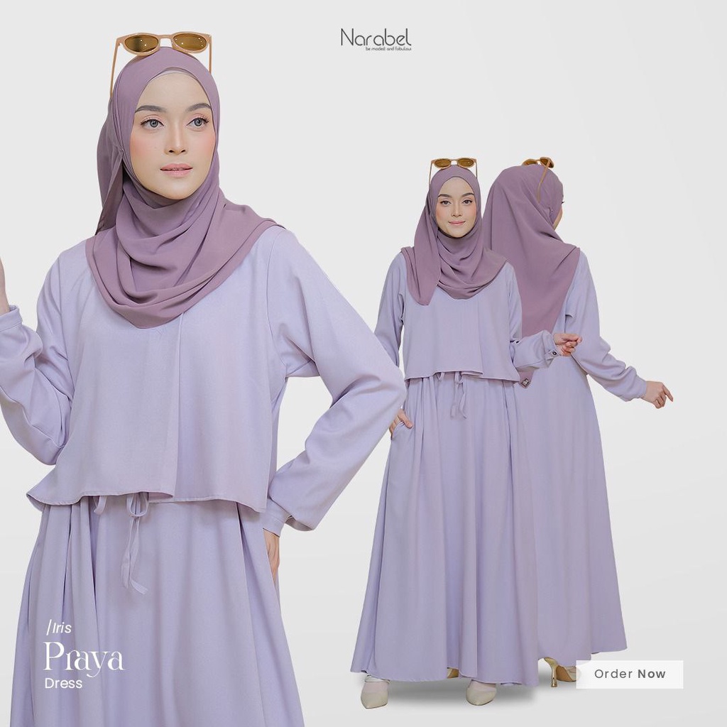 Jual 𝗣𝗿𝗮𝘆𝗮 𝗗𝗿𝗲𝘀𝘀 𝗯𝘆 𝗡𝗮𝗿𝗮𝗯𝗲𝗹 - Gamis Polos Model Korea Mirip Apron Busui ...
