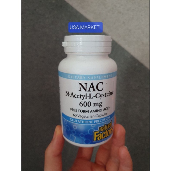 Jual Natural Factors NAC 600 mg amino acid N Acetyl L Cysteine 60 veg ...