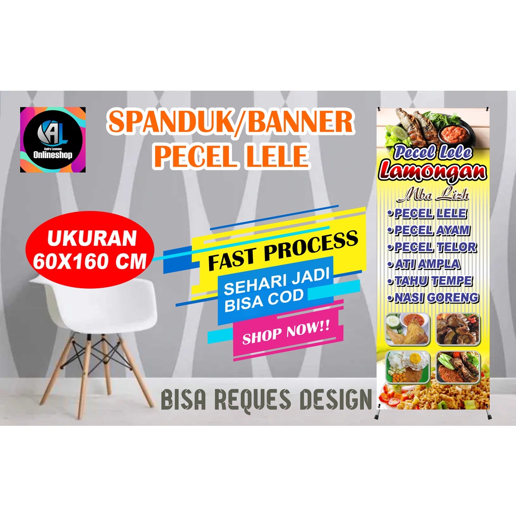 Jual Spanduk, Banner Berdiri Pecel Lele Lamongan | Shopee Indonesia