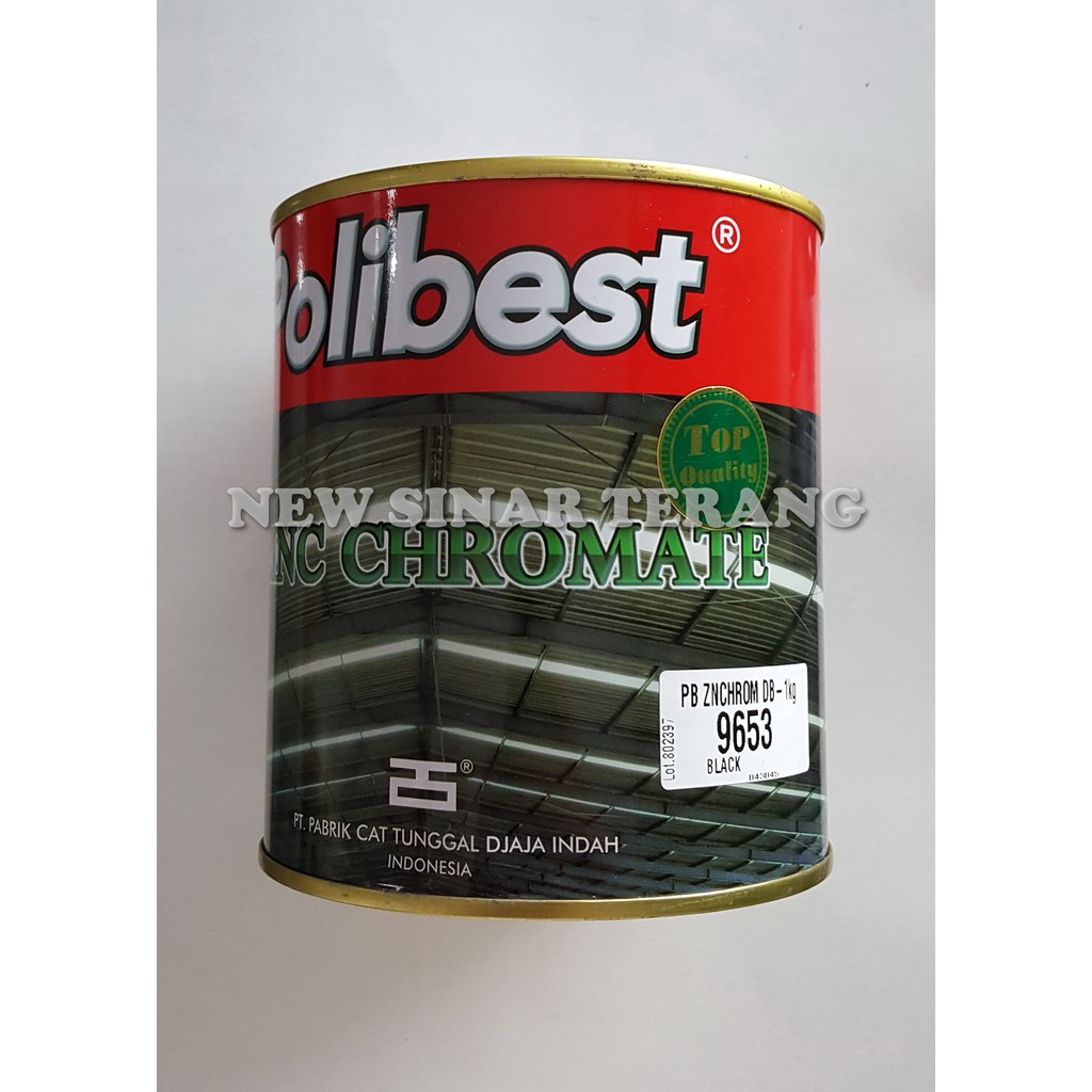 Jual Cat Polibest Zinc Chromate 9653 Black 1 KG (utk Wilayah Sumsel, Lampung, Jawa & Bali
