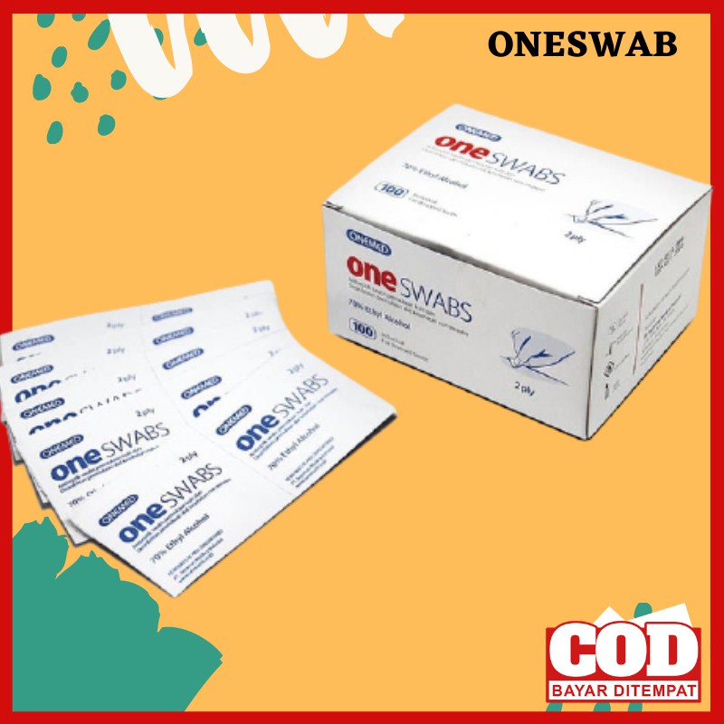 Jual Cod Tissue Basah Alkohol Alcohol Swab Onemed Kapas Oneswab Isi 100