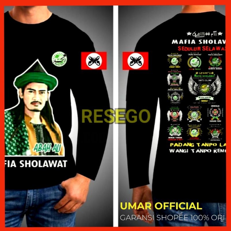 Jual Kaos Baju Santri Nusantara Lengan Panjang Hijau,Mafia Sholawat ...