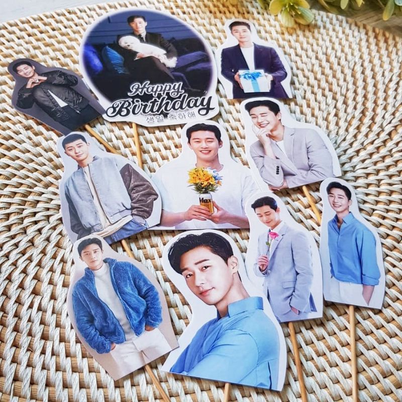 Jual Park Seo Joon Birthday Cake Topper 1 set isi 10 pc | Shopee Indonesia