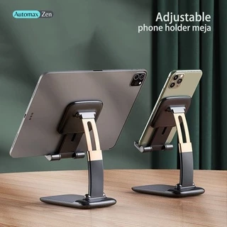 Folding Desktop Holder Meja Stand HP Lipat Anti Slip Besi Aluminium Alas Berat
